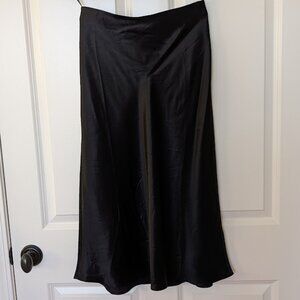 Quince Washable Silk Midi Skirt Black – Size S - Worn once